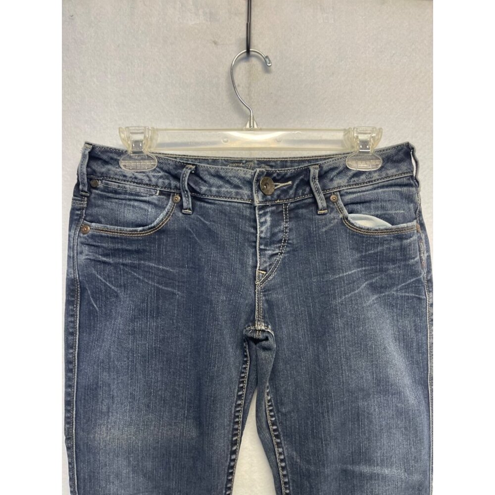 Silver Jeans Santorini Women's Size 28 Cropped Denim Capri Blue Jeans - Picture 2 of 15